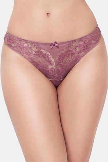 Buy Amante Low Rise Half Coverage Thong - Messa Rose